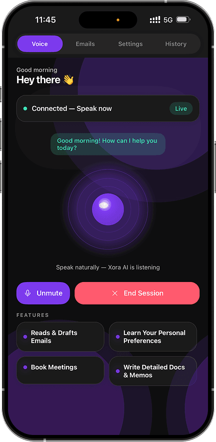 MyXora on iPhone